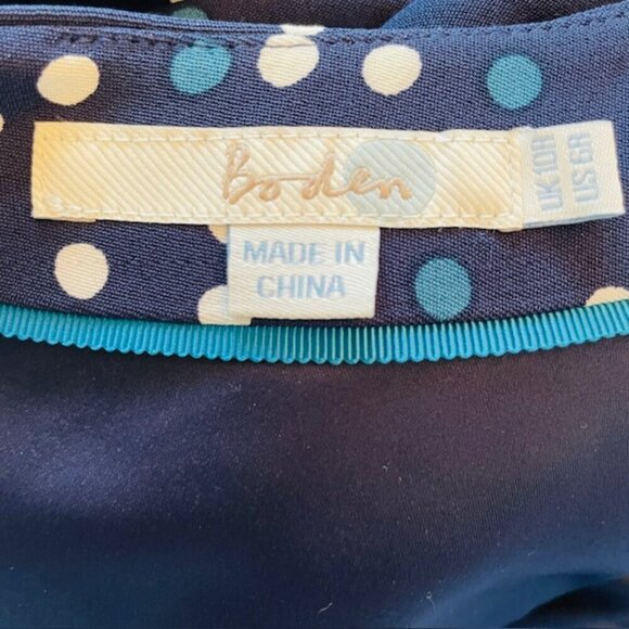 Boden Delia Pop Spot Formal Sheath Midi Career Dress Polka Dot 6R - Picture 7 of 10